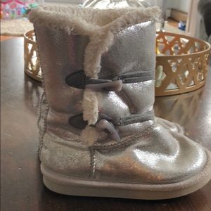 Sparkly Silver winter boots